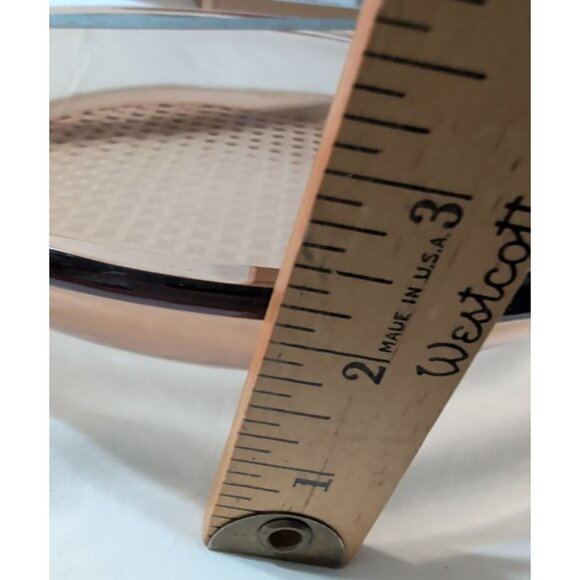 Corning Vision Ware Amber Glass Skillets Waffle Bottom Fry Pans 10 in 7 in retro - Picture 15 of 15